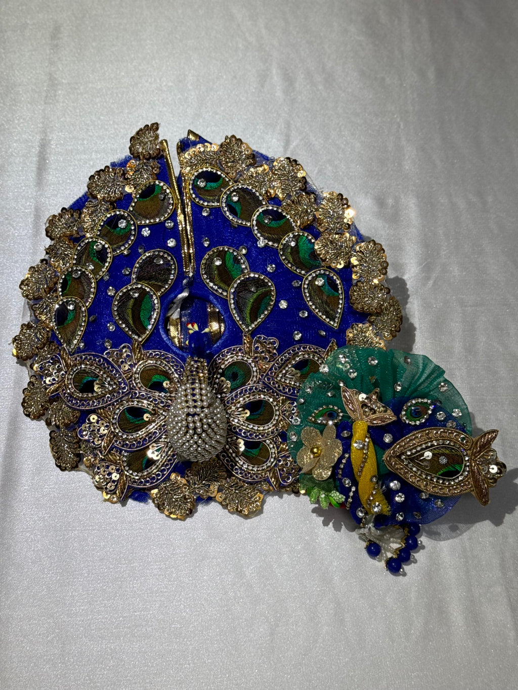 Peacock Laddu Gopal Dress Blue + Padgi