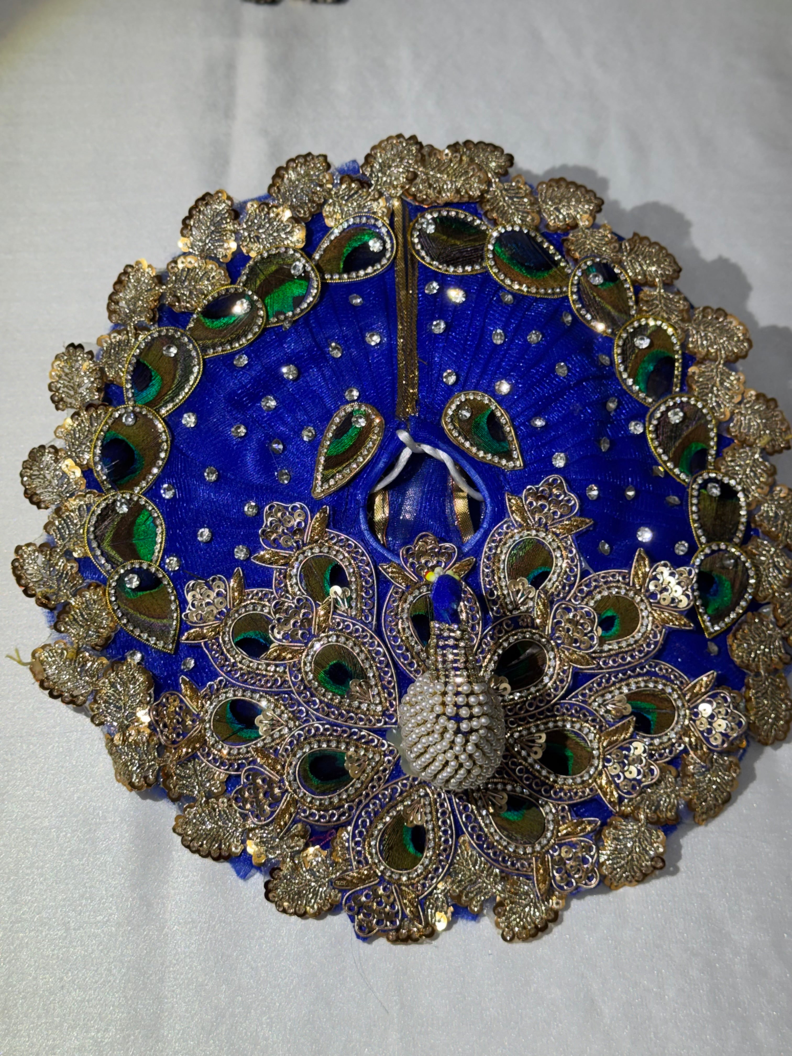 Peacock Laddu Gopal Dress Blue + Padgi