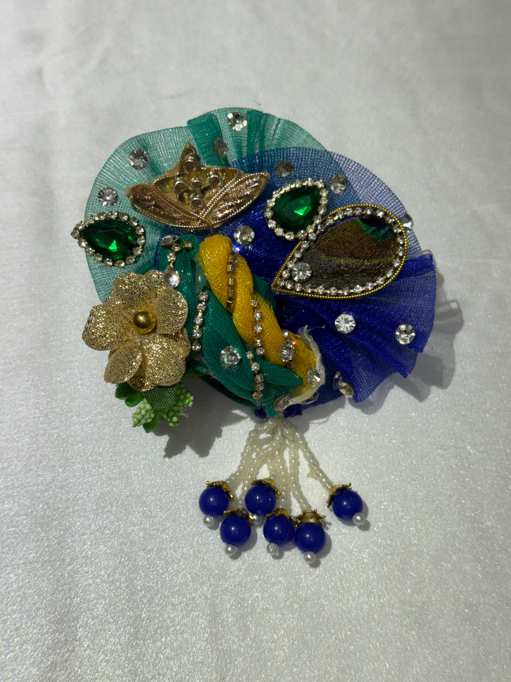 Peacock Laddu Gopal Dress Green + Padgi