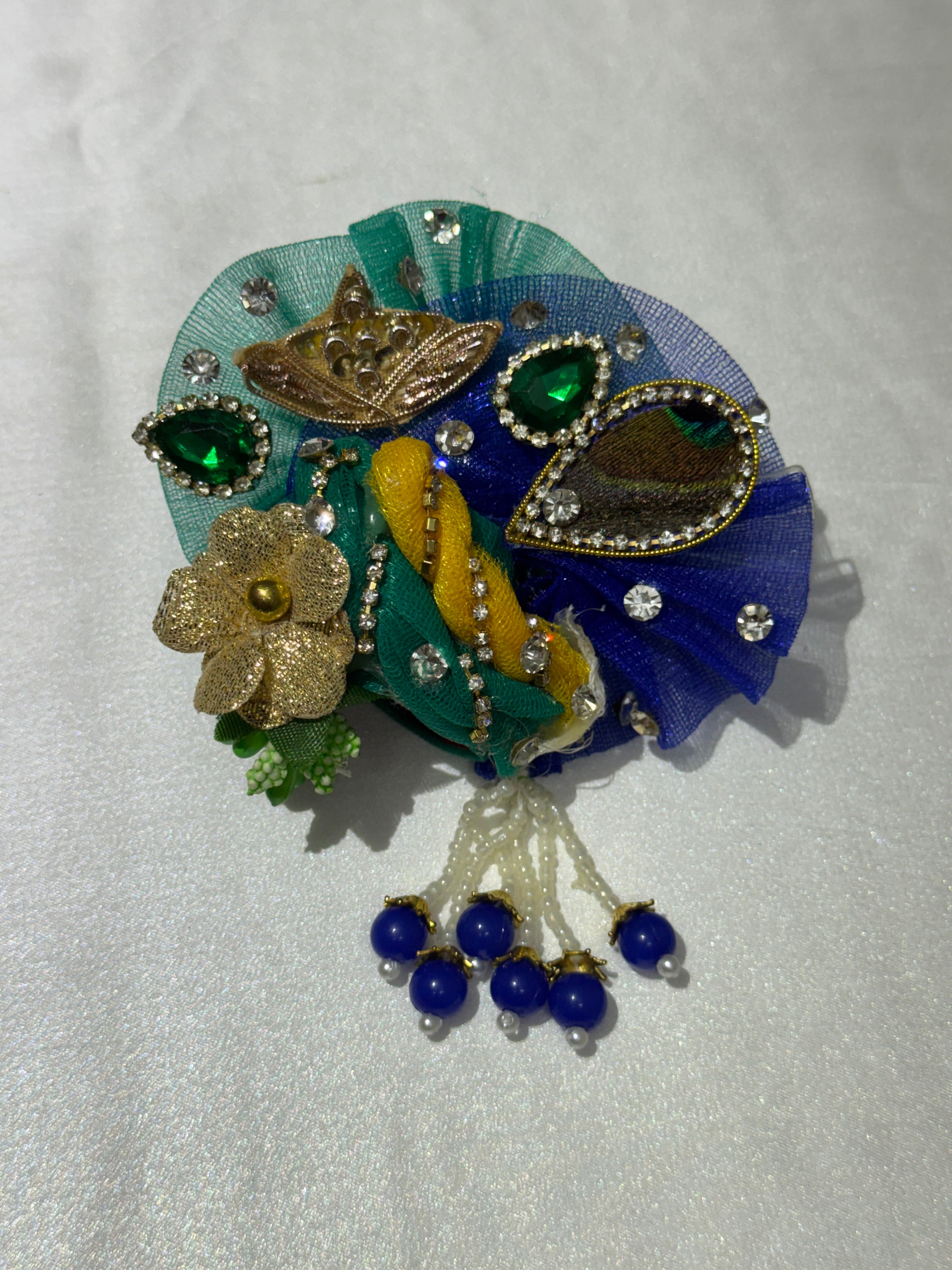 Peacock Laddu Gopal Dress Green + Padgi