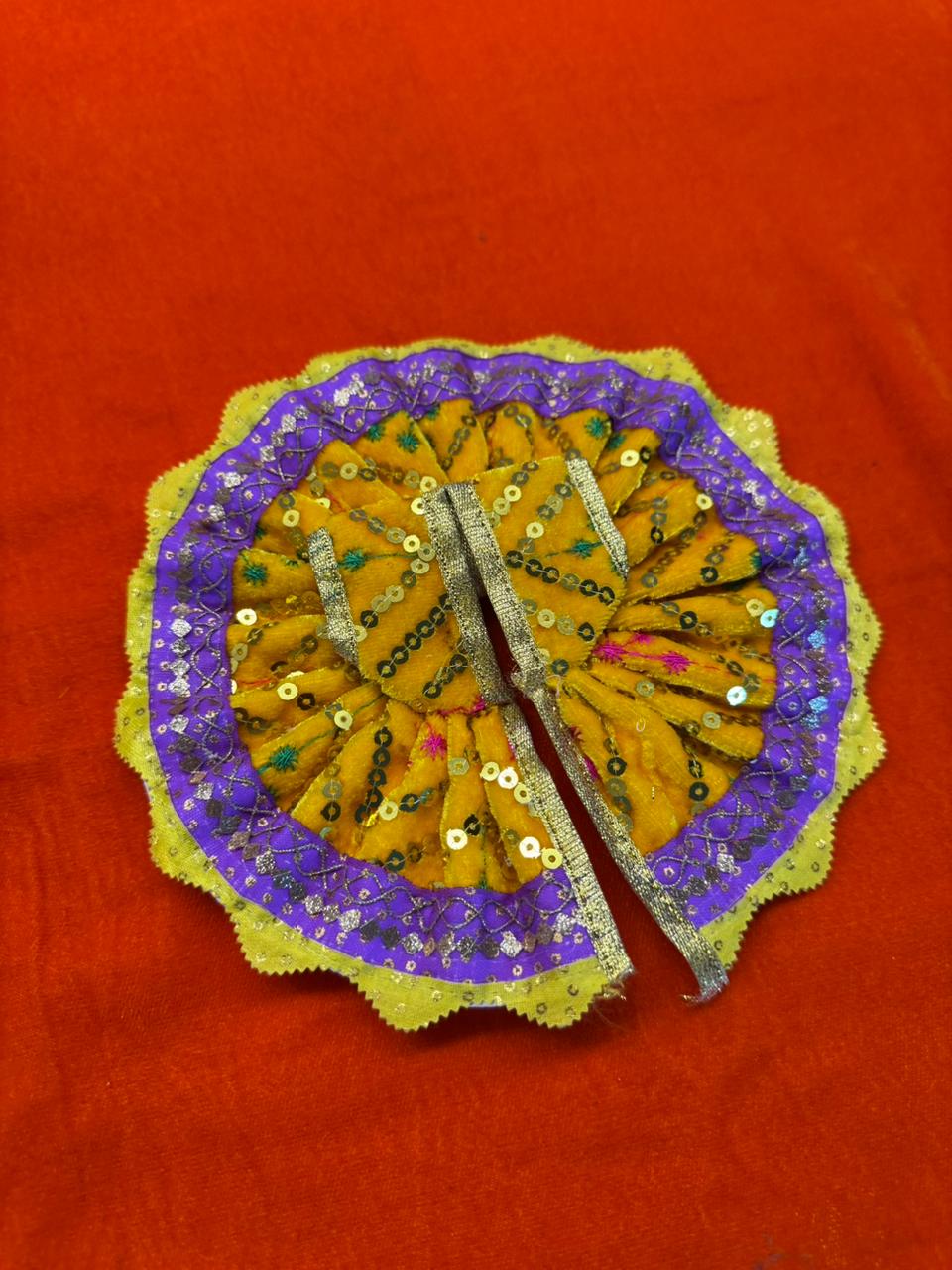Multi Colour Ladu Gopal Dress Shanil Fabric