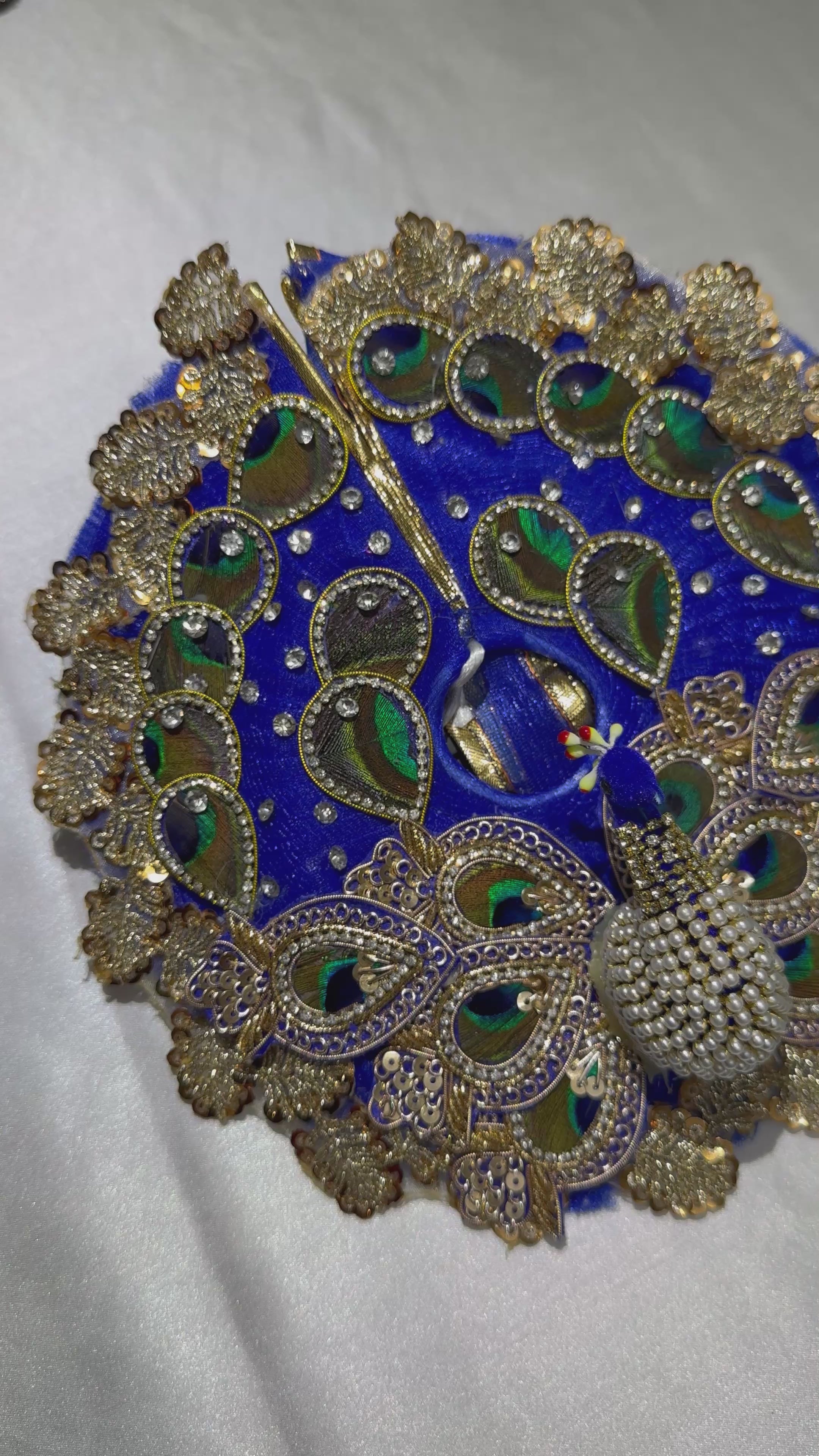 Peacock Laddu Gopal Dress Blue + Padgi